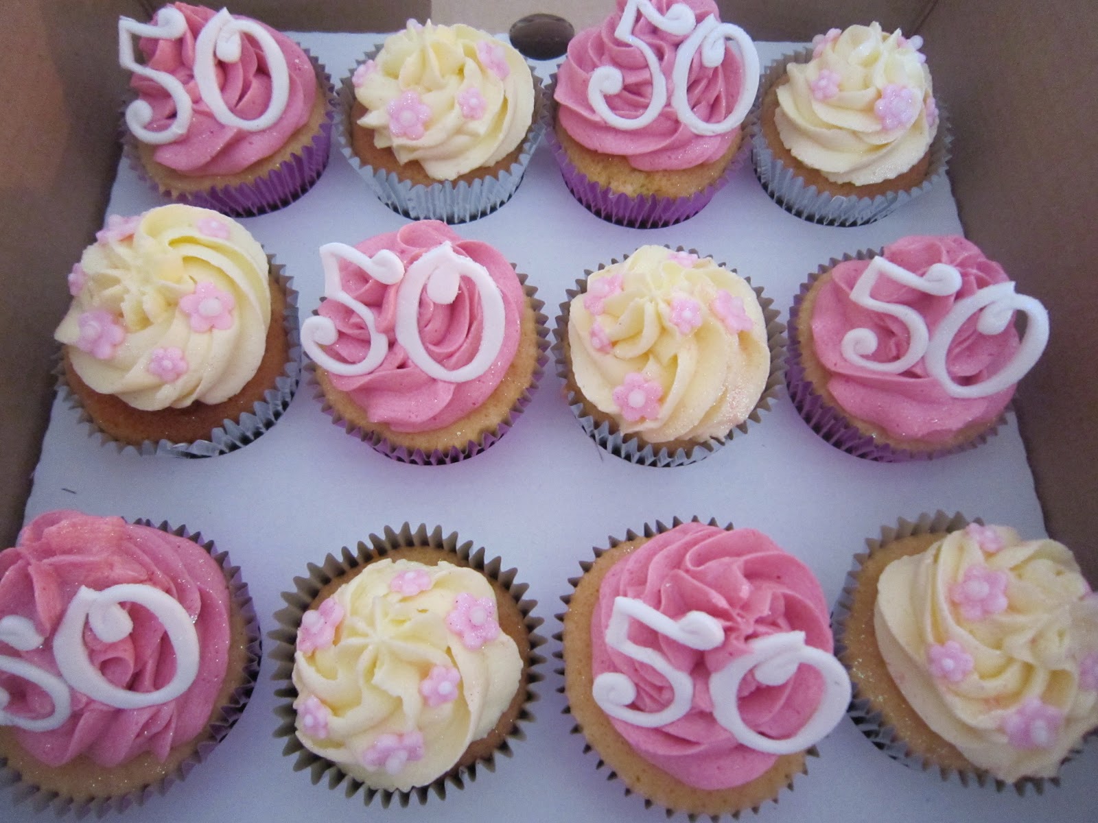 Cupcakeaholic 50th  Birthday  Cupcakes 