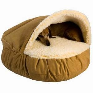 cozy cave dog bed with nice roof for warmth