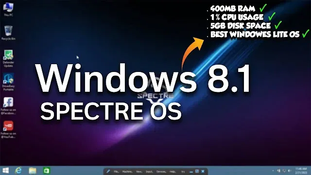 Windows 8.1 Lite X64 Optimized For Low End PC Fully Cleaned ISO File