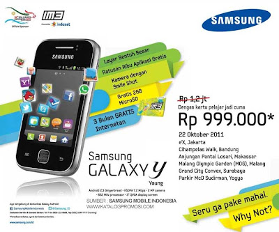 Promo Samsung Galaxy Y Young Indosat Indonesia