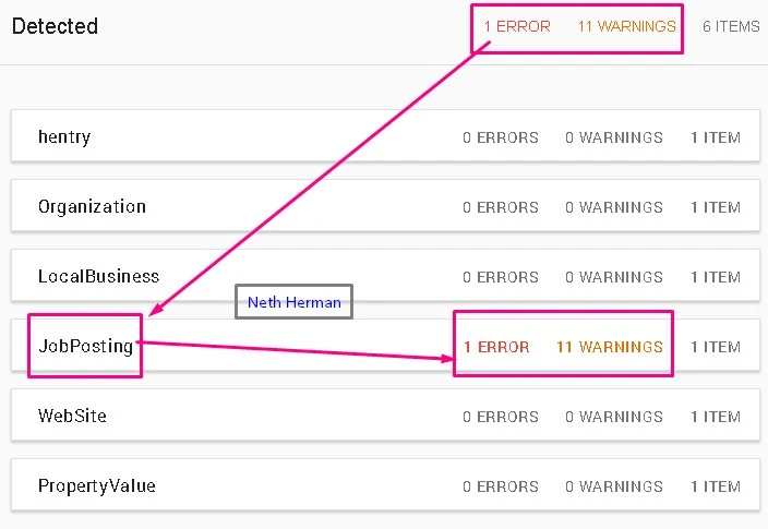 jobposting error,unable to verify jobposting,schema jobposting