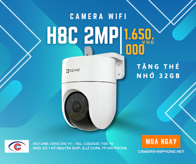 Bán Camera wifi Ezviz H8C 2MP giá rẻ tại Hải Phòng