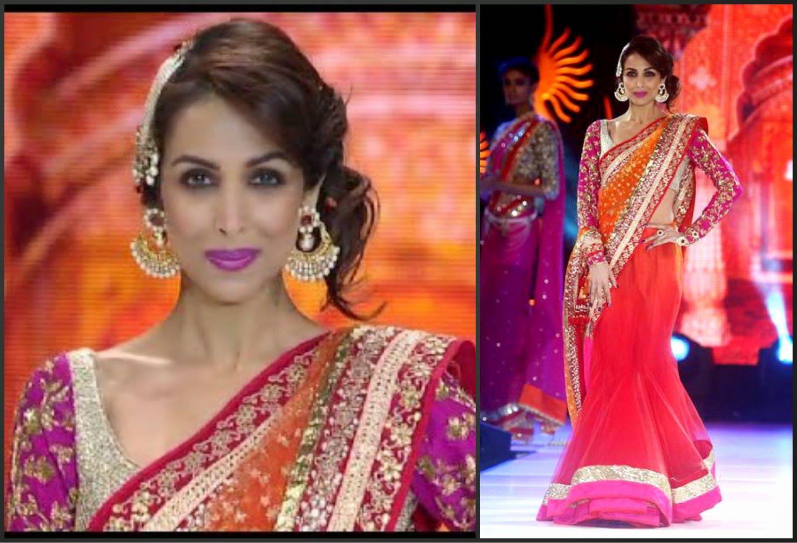 Malaika arora khan iifa saree 2014, iifa saree malaika, 