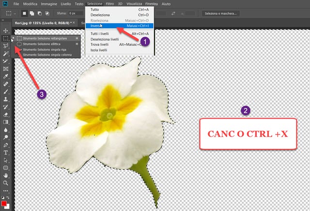 cancellare-selezione-inversa