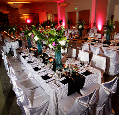 The Fiori's chose a more contemporary reception layout they chose to use 
