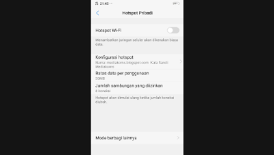 Cara membatasi pengguna hotspot di hp oppo vivo