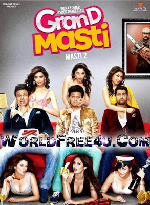 Poster Of Bollywood Movie Grand Masti (2013) 300MB Compressed Small Size Pc Movie Free Download worldfree4u.com