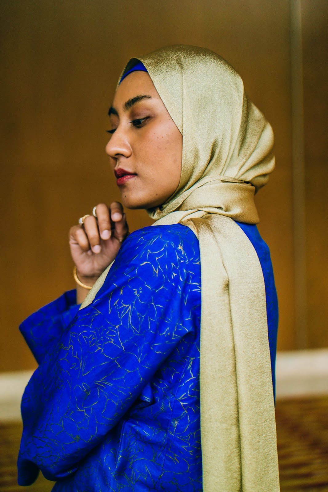 Eid Outfit The Traditional Baju  Kurung  Electric Blue 