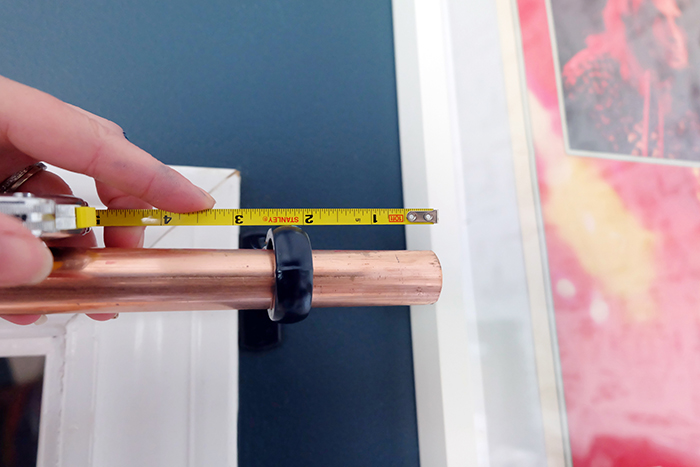 measuring pipe overhang