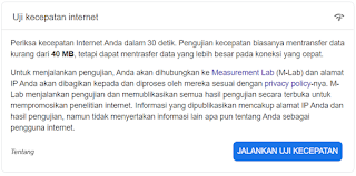 Cara Tes Kecepatan Internet Dengan Google Speedtest