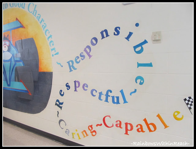 photo of: Elementary School Mural on Character Traits