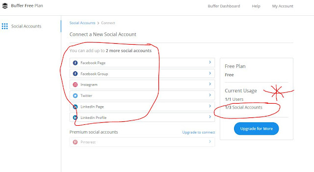 Connecting Free Buffer Social Media Sharing with Social Accounts