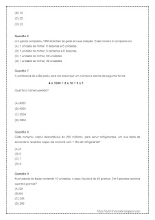 1º SIMULADO DE MATEMÁTICA – 5º ANO