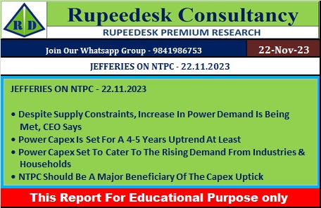 JEFFERIES ON NTPC - 22.11.2023