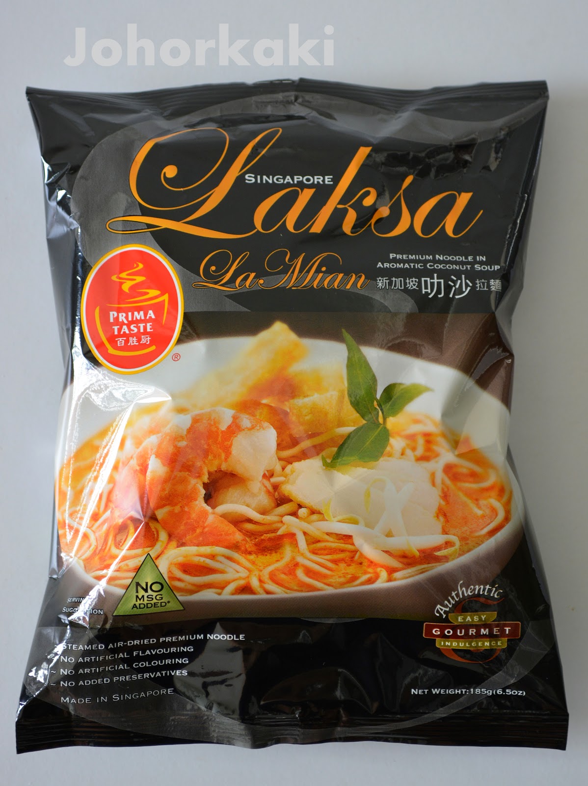 Prima Taste Singapore Laksa La Mian Instant Noodle |Tony Johor Kaki