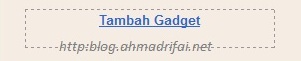 Panduan Pasang Widget Jam Di Blogger (http://blog.ahmadrifai.net)