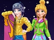 Elsa y Anna van a descansar unos días en unas divertidas vacaciones de invierno y necesitan elegir que ropa de abrigo llevarán, por eso confían en su buen gusto para buscar la mejor combinación de ropa y accesorios para practicar deportes de invierno.