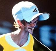 Funny picture of Andy Murray's face worlds number 1 tennis player