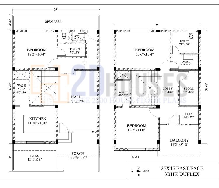 3 bedroom house plan indian style