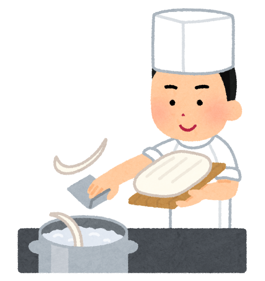 刀削麺を作る人のイラスト かわいいフリー素材集 いらすとや