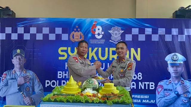 SATUAN LANTAS POLRES DOMPU LAKSANAKAN DOA SYUKURAN, MENYONGSONG HUT LALU LINTAS BHAYANGKARA Ke-68