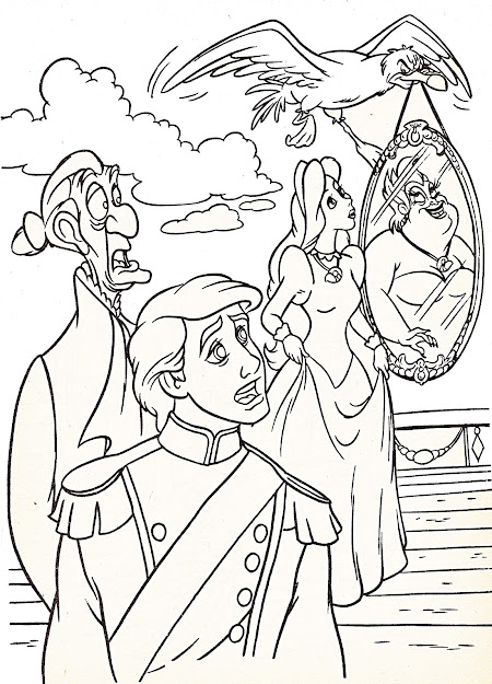 Full Size Attached Disneys The Little Mermaid Colouring Sheets