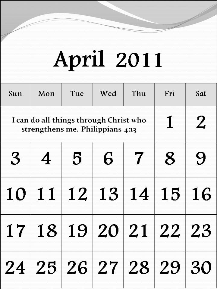 april easter 2011 calendar. april 2011 calendar easter