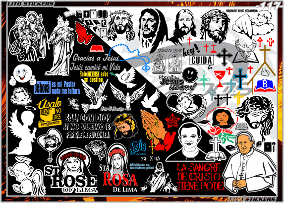 variedad de Gráficos vectoriales religiosos