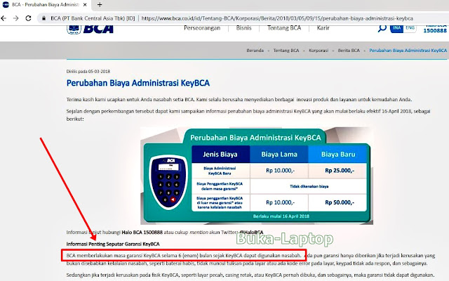 Solusi Key Token BCA Internet Banking Mati Total Terbaru