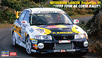 Hasegawa 1/24 MITSUBISHI LANCER EVOLUTION VI '1999 TOUR DE CORSE RALLY' (20608) English Color Guide & Paint Conversion Chart