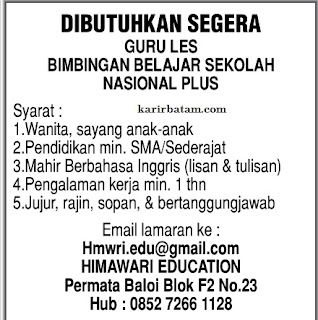 Lowongan Kerja Himawari Education