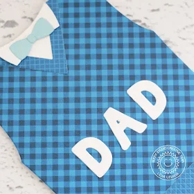 Sunny Studio Stamps: Sweater Vest Dies Shaped Gingham Dad Card by Lexa Levana