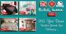  TAÇ,COTTONBOX,PİERRE CARDİN,ÖZDİLEK,HELLO KİTTY,EVİM 2015 Yeni Desen Ürünleri