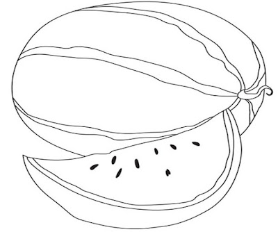 gambar mewarnai buah buahan semangka