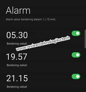 menghidupkan nada dering alarm hp