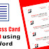 Business Card Design using MS Word - Lesson # 1