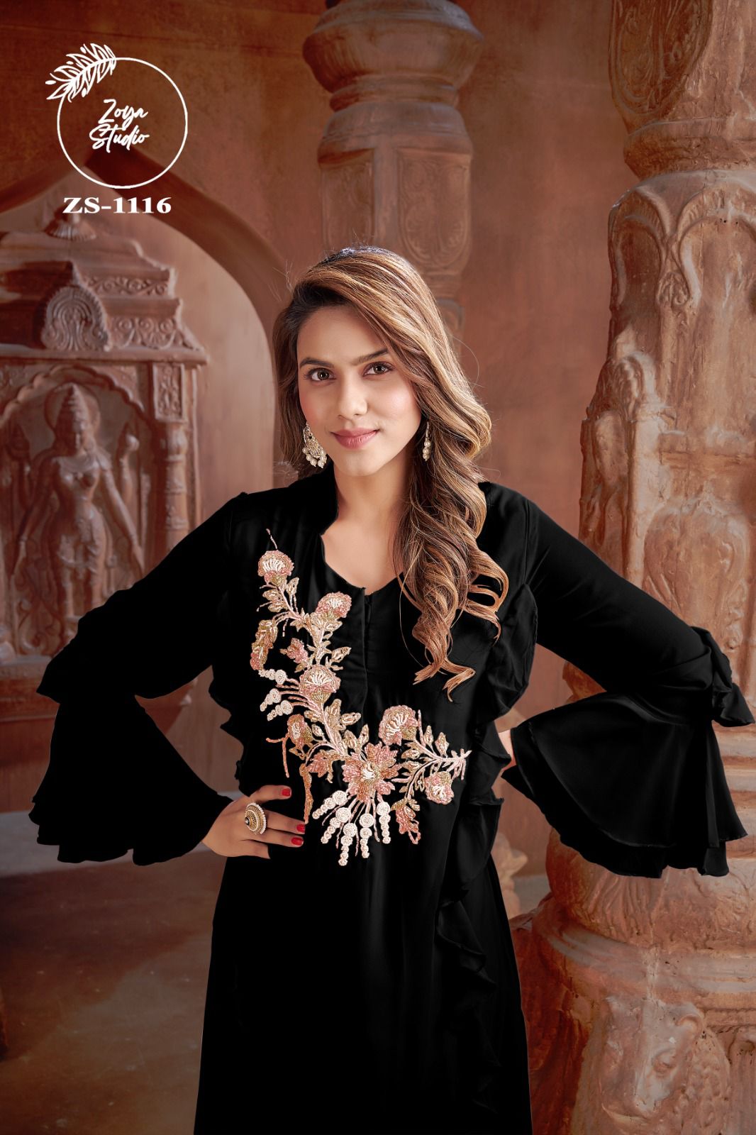 Buy Georgette Embroidery Zs 1116 Zoya Studio Readymade Pant 