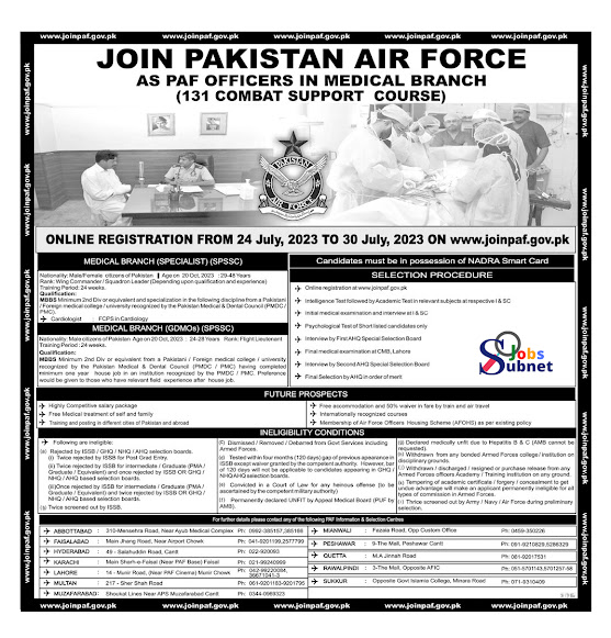 Pakistan Air Force PAF Jobs 2023 Apply Online