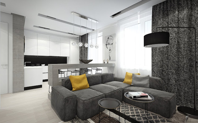 black and gray living room ideas