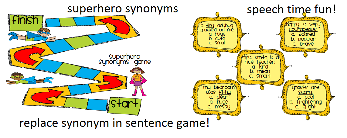 Superhero Synonyms Speech Time Fun Speech and Language 