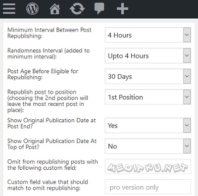 Menggunakan Plugin Republish Old Posts