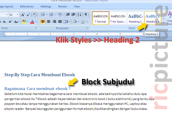 Format Surat Rasmi Menggunakan Microsoft Word