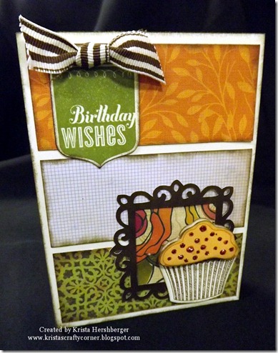 Flirty Cupcake card using Artiste