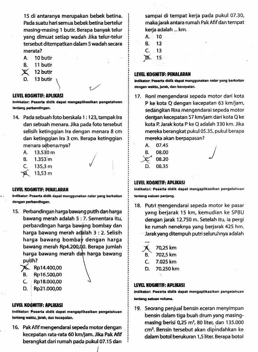 KOMIK KOMPUTER INFORMASI Kisi Kisi Soal  Matematika  