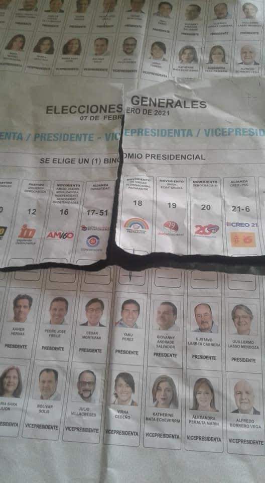 Votos de Yaku Peréz presuntamente encontrados en la basura 