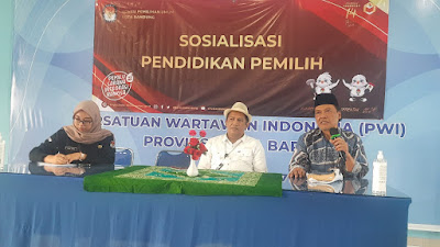 KPU Gandeng PWI Pokja Kota Bandung Gelar Sosialisasi Pendidikan  Pemilih,  Diikuti 30 Wartawan