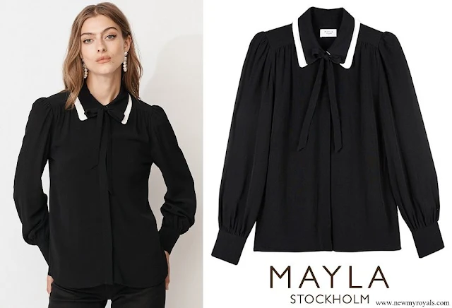 Crown Princess Victoria wore Mayla Alanna Blouse in Black