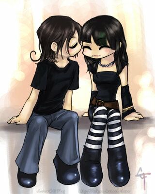 wallpaper cartoon emo. emo love cartoon characters.