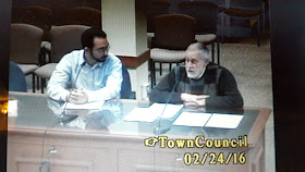 Conservation Commission member and Conservation Agent George Russell presenting to the Town Council meeting on 2/24/16