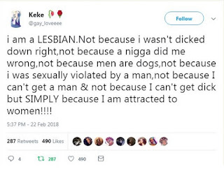 lady give reason on lesbian twitter